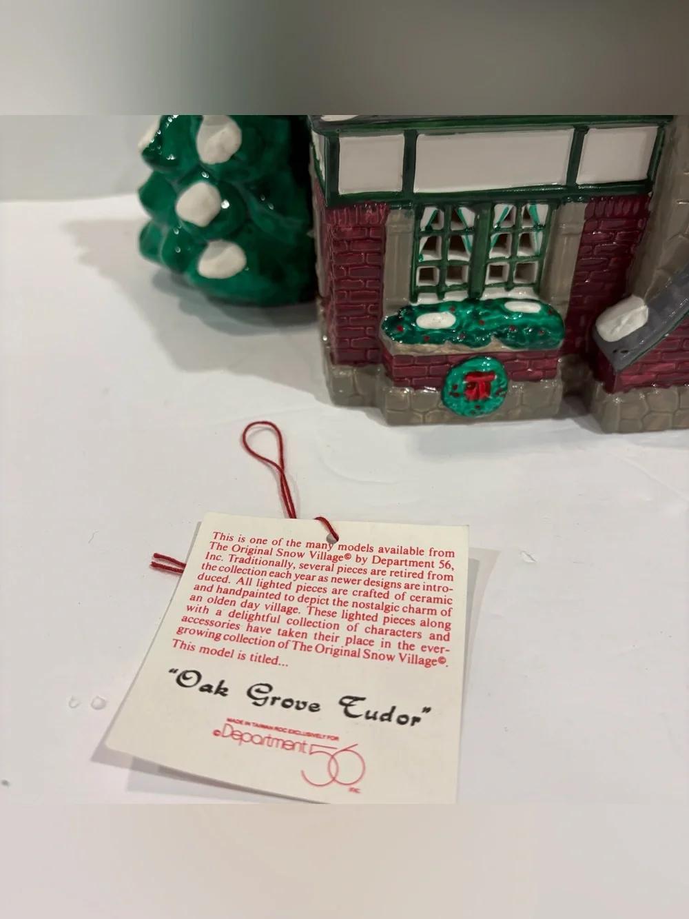 Department 56 Snow Village “OAK GROVE TUDOR” Robison HD Christmas House RETIRED